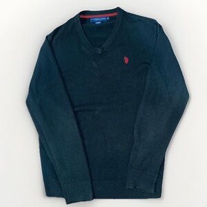 U.S. Polo Assn. Men's Black V-Neck Sweater